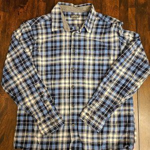Eddie Bauer Flannel, men's large, blue plaid